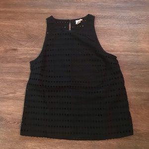 Black Eyelet Tank